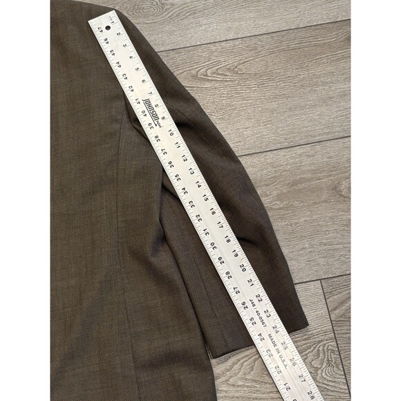 Lauren Ralph Lauren Blazer Suit Jacket 100% Wool 44R Brown Beige - Picture 5 of 8